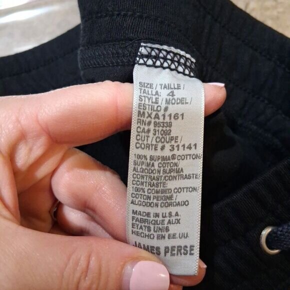 James Perse Pants Vintage French Terry Sweatpant Black Mens Size 4/XL #MXA1161 - Picture 6 of 7